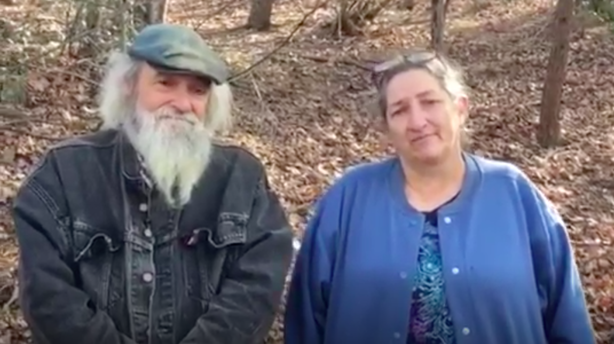 Calvin and Shirley Philbeck have received a brand new house to replace the one they lost in a house fire, thanks to the generosity of their community. (Photo: Courtesy of WLOS)