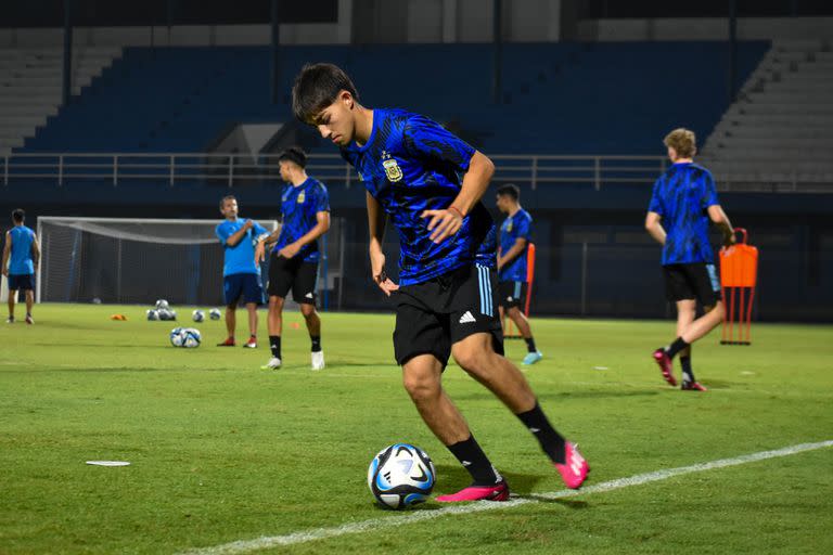 El último entrenamiento de la selección argentina sub 17 antes del duelo ante Japón fue este lunes