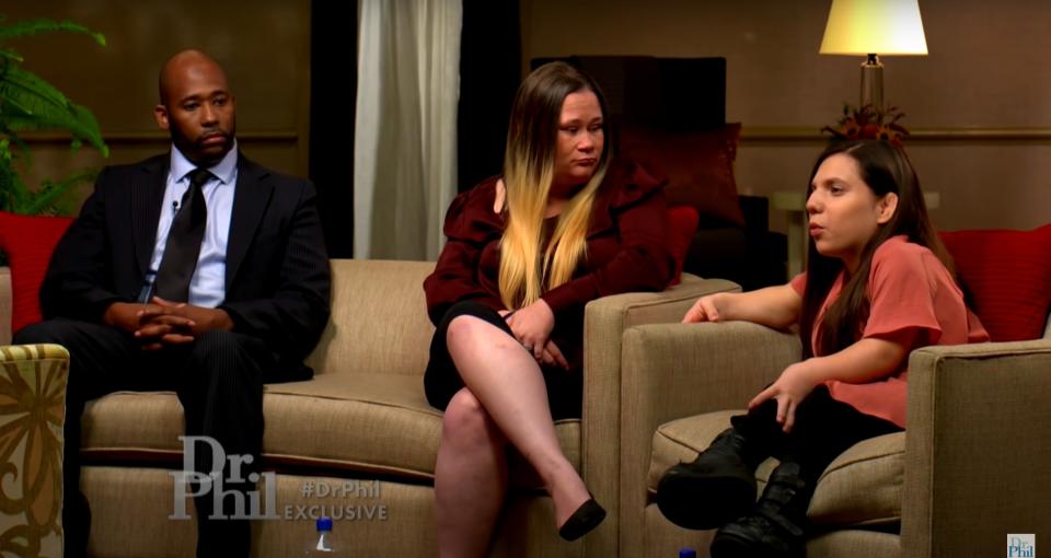 Antwon and Cynthia Mans with Natalia Grace Barnett on Dr. Phil.