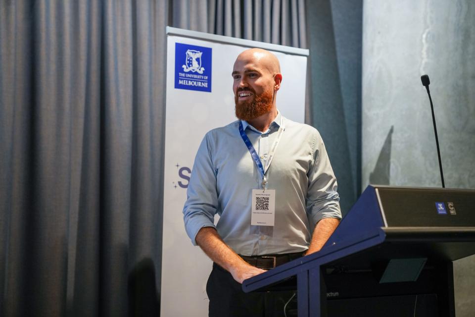 Andrew Reeves presents at the Swiftposium in Melbourne, Australia.