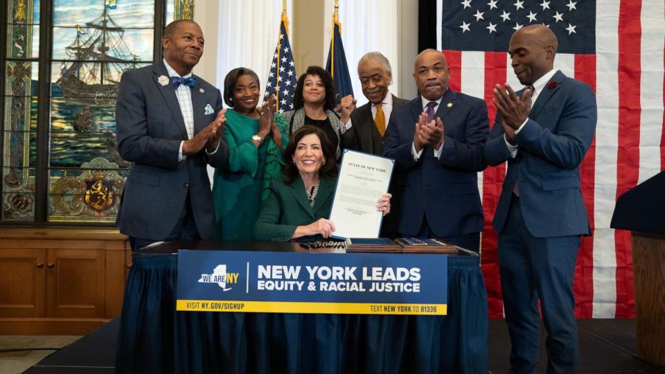 PHOTO: Governor Kathy Hochul signed legislation on Dec. 19 to create a new commission to study reparations and racial justice. (Office of Governor Kathy Hochul)