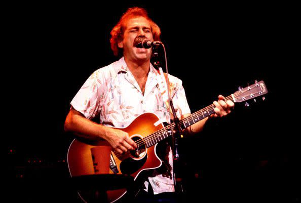 Jimmy Buffett performs on April 6, 1983, in Chicago, Illinois. (Photo by Paul Natkin/WireImage)