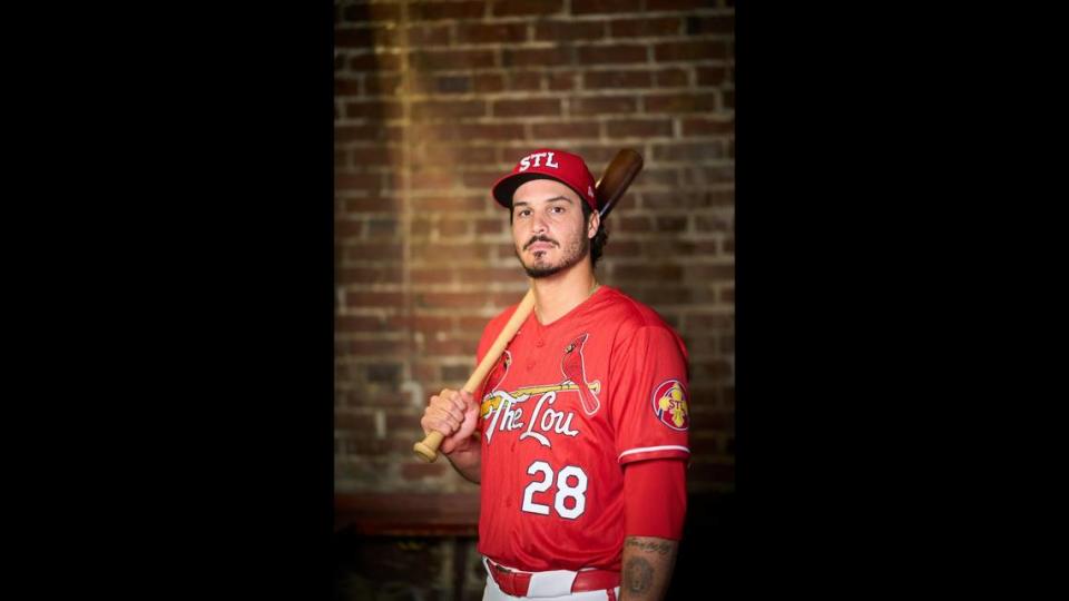 Cardinals player Nolan Arenado in new St. Louis Cardinals uniform, unveiled on Monday, May 20, 2024