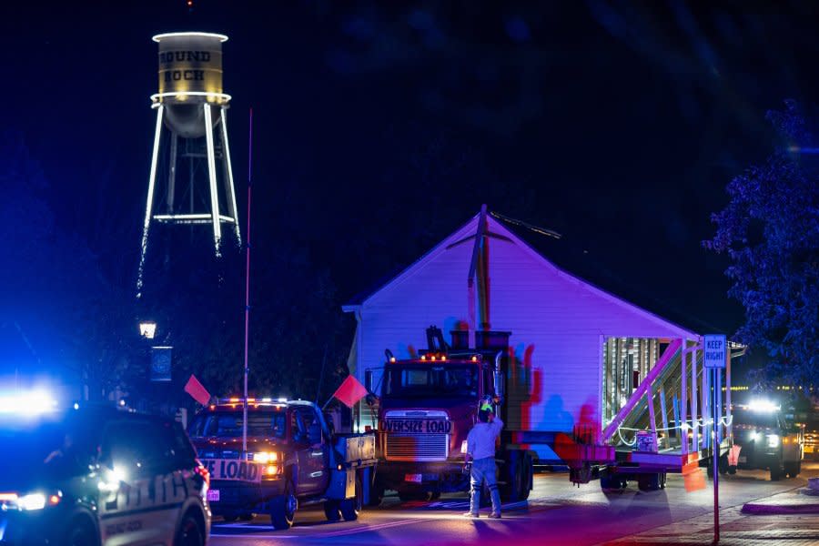 Historic Palm House was moved from Main Street to the Old Settlers Association grounds in Round Rock. Photo courtesy: City of Round Rock