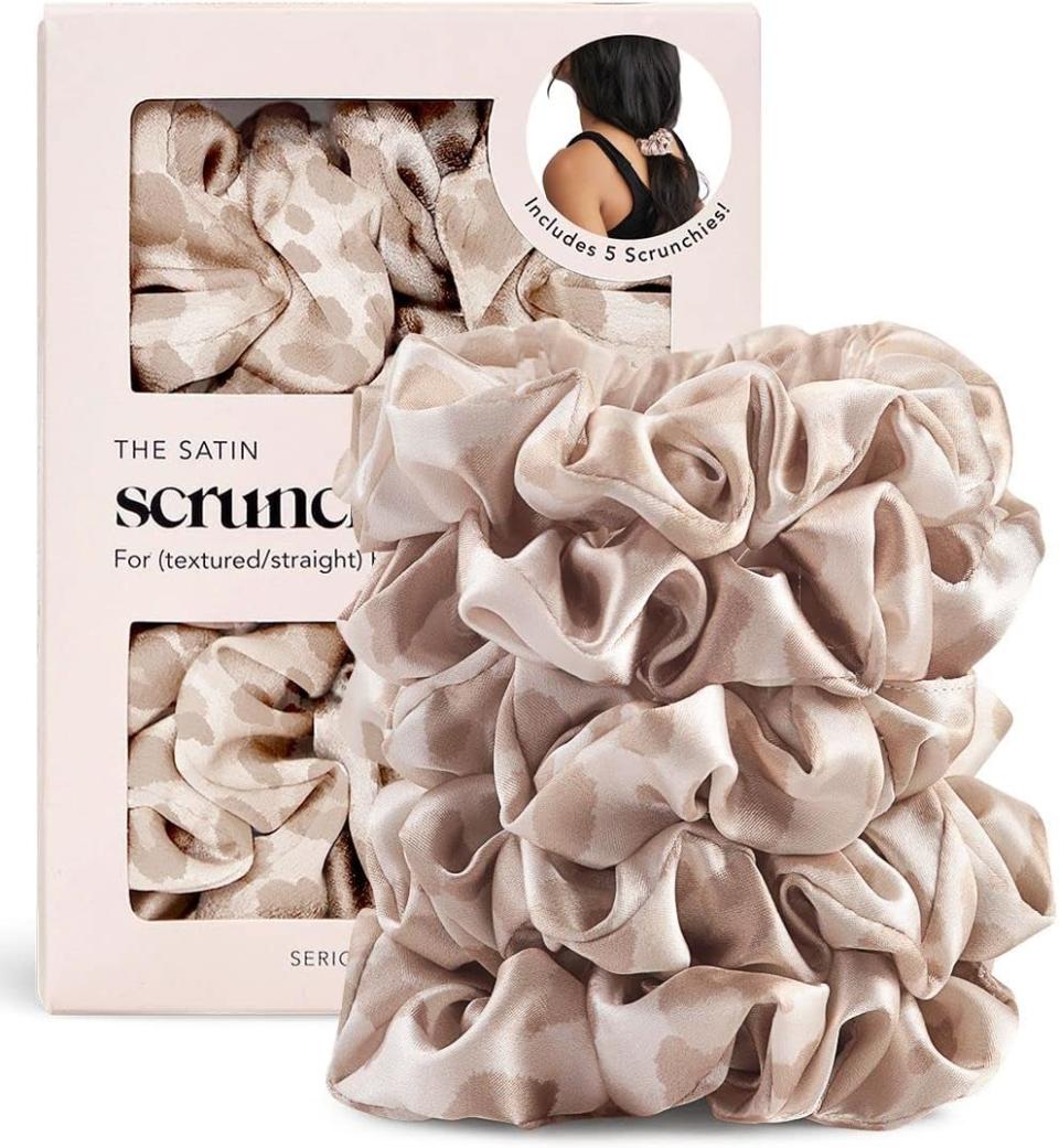 Kitsch Satin Hair Scrunchies (Photo via Amazon)