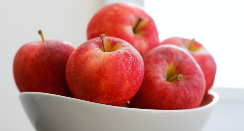 Apples in a bowl.