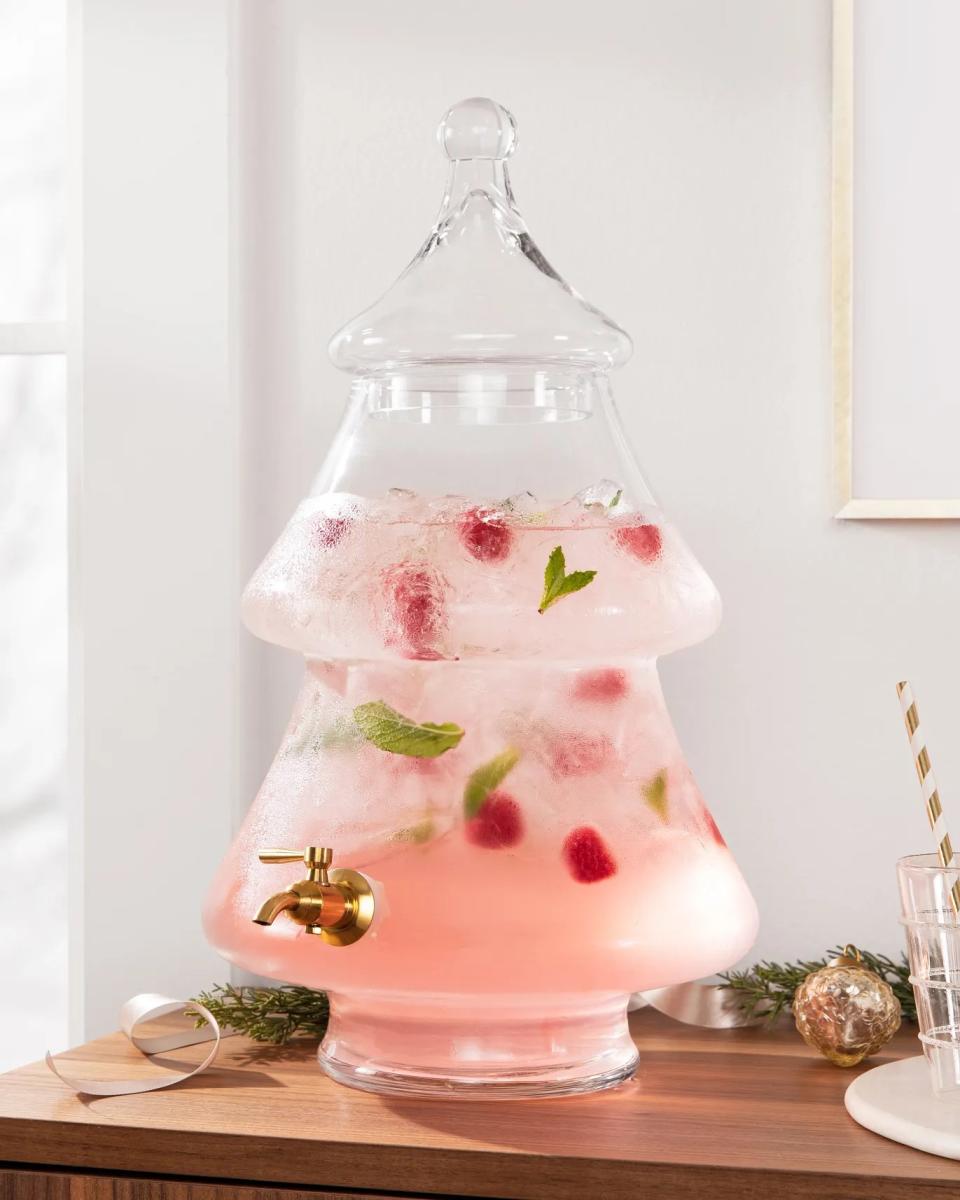 Christmas Tree Shaped Glass Drink Dispenser