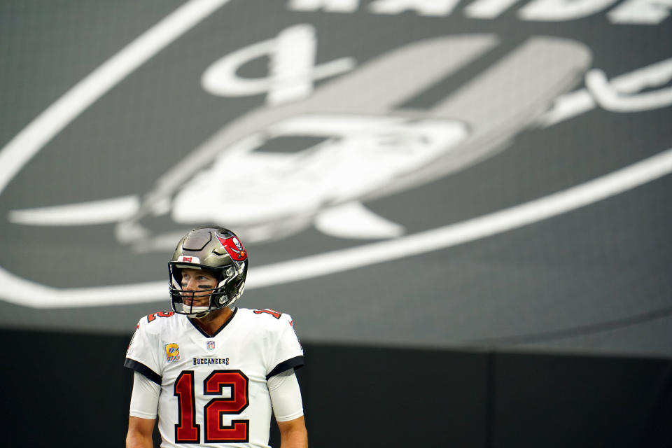 La decisión de Tom Brady de retirarse aclara las cosas para Los Vegas Raiders.  (Foto AP/Jeff Bottari)