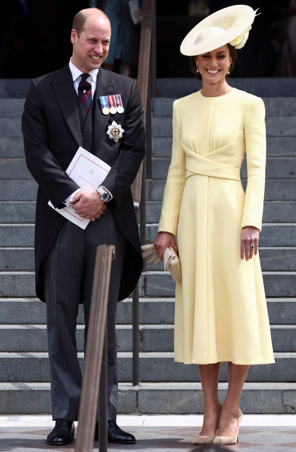 The Duke and Duchess of Cambridge leaving the National Service of Thanksgiving