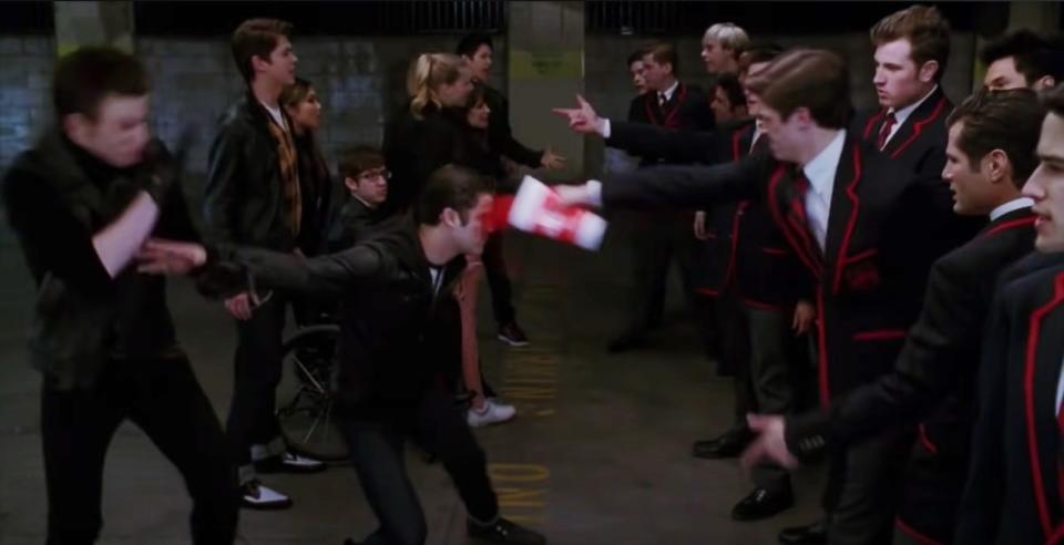 New Directions and the Warblers from "Glee" in a face-off