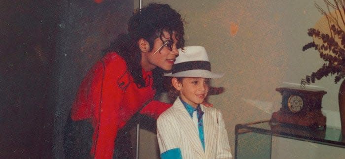 Michael Jackson with a young Wade Robson in a pic from the Leaving Neverland documentary (HBO)