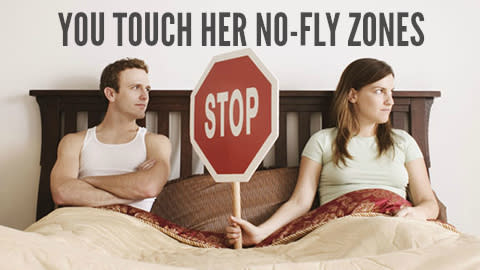 You repeatedly touch her in no-fly zones