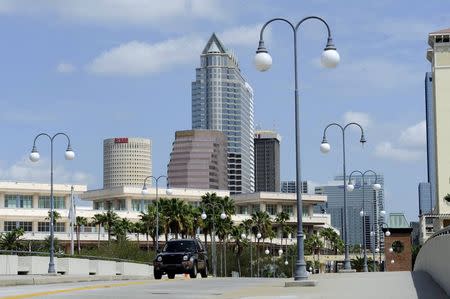 A view of downtown Tampa, Florida as seen from the bridge to Harbour Island is seen in this August 3, 2012 file photo. REUTERS/Brian Blanco