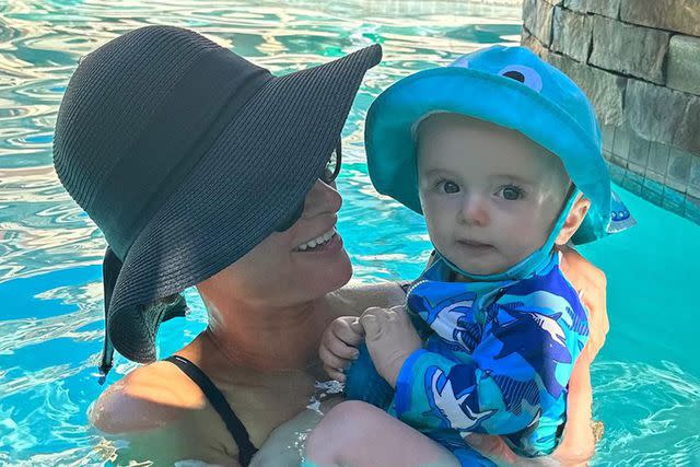 <p>parishilton/Instagram</p> Paris Hilton and Phoenix in the pool