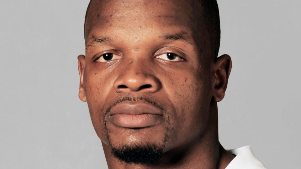 This 2006 photo shows Kaz Kazadi, then of the Kansas City Chiefs, posing for his NFL headshot in Kansas City, Missouri. Kazadi, now a strength coach at Texas Christian University, is teaching the school’s football players that “out of bounds” isn’t just a sports term. (Photo: Getty Images)