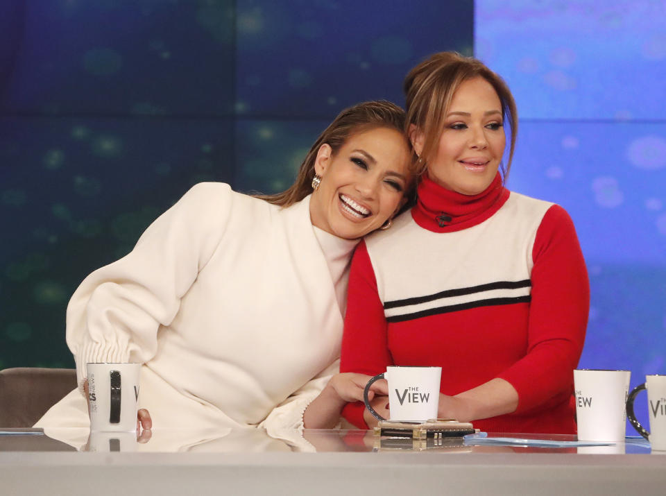 Jennifer Lopez and Leah Remini first met through Lopez's ex-husband Marc Anthony.&nbsp; (Photo: Lou Rocco via Getty Images)