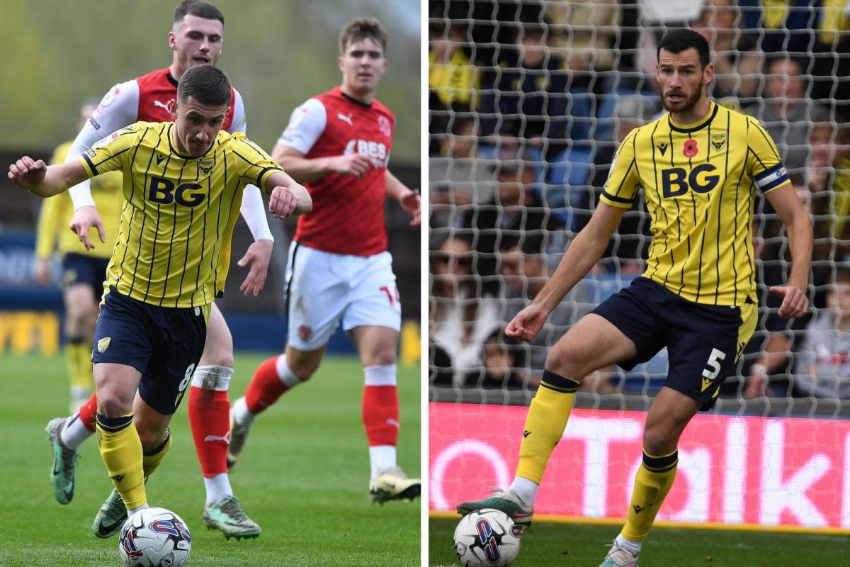 Oxford United duo Cameron Brannagan and Elliott Moore <i>(Image: Mike Allen)</i>