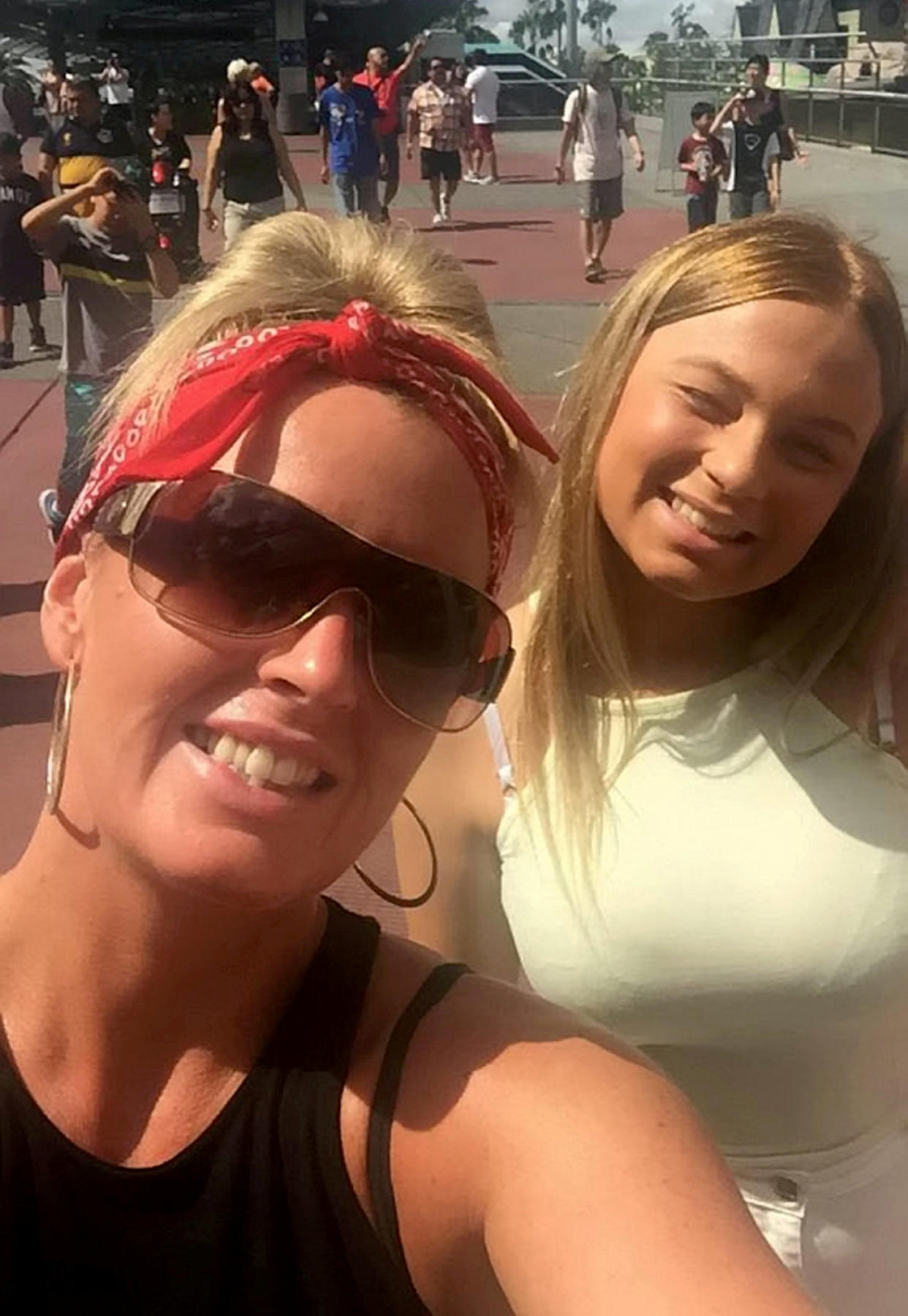 Stacey Baigan (left), who is six months pregnant, said mental health had become another pandemic in the course of lockdowns, and many young people were feeling isolated like her daughter Leonie (right). (SWNS)