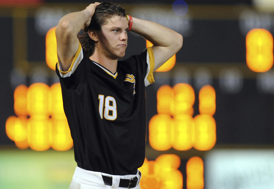 The Southern Mississippi baseball team — whose Cole Donaldson is shown here last season — is losing three home games to Stony Brook University because of politics. (Ryan Moore/WDAM, via AP)