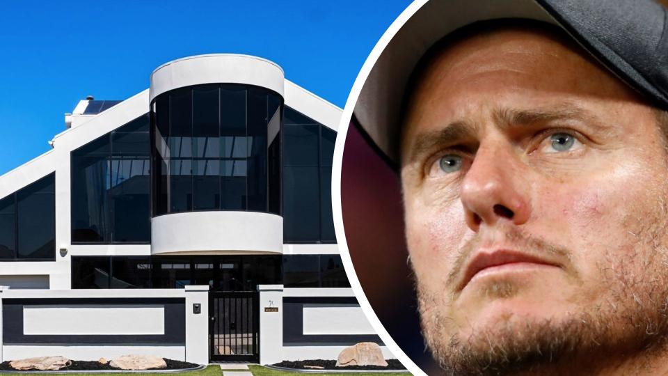 Tennis star Lleyton Hewitt and his former property.Images: Klemich, Getty