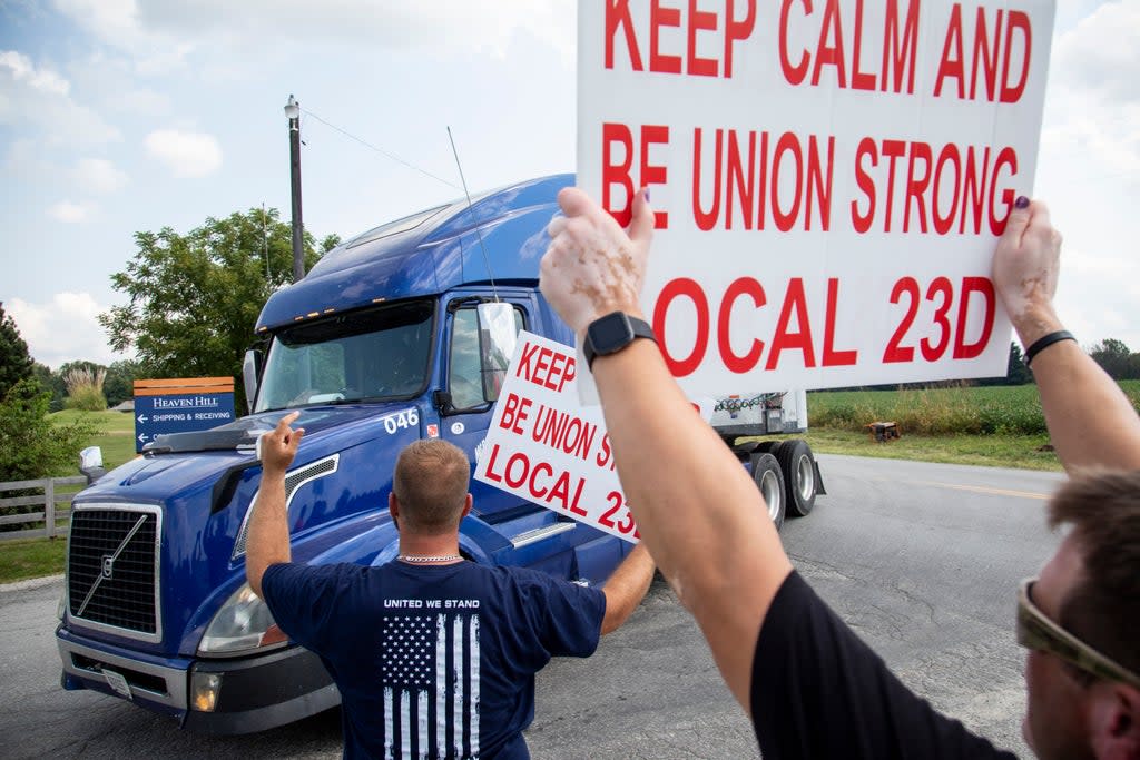 Kentucky Bourbon Producer-Strike (Lexington Herald-Leader/Silas Walker)