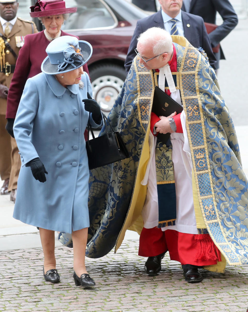 LONDON, ENGLAND - MARCH 09: Queen Elizabeth II attends the Commonwealth Day Service 2020 at Westminster Abbey on March 09, 2020 in London, England. The Commonwealth represents 2.4 billion people and 54 countries, working in collaboration towards shared economic, environmental, social and democratic goals. (Photo by Chris Jackson/Getty Images)