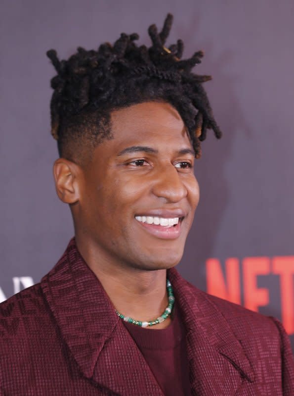 Jon Batiste arrives on the red carpet at the premiere of "American Symphony" at the Orpheum Theater in New Orleans in December 7. File Photo by AJ Sisco/UPI