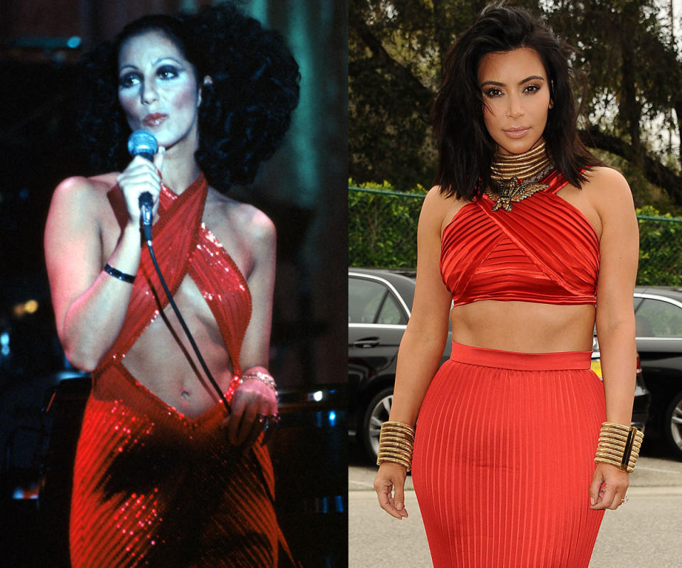 Cher and West showed off their fit bods and dazzled in striking red ensembles