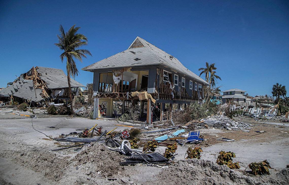 Scenes of destruction along Estero Boulevard in Fort Myers Beach two days after Hurricane Ian hit Florida’s west coast as a Category 4 storm, on Friday September 30, 2022.