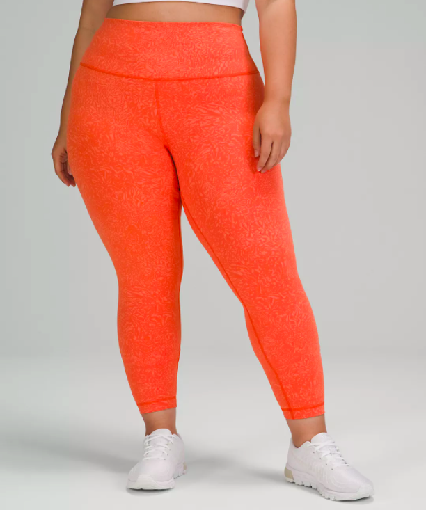 2021 Lululemon Orange Crop Wunder Train High-Rise Tight 25