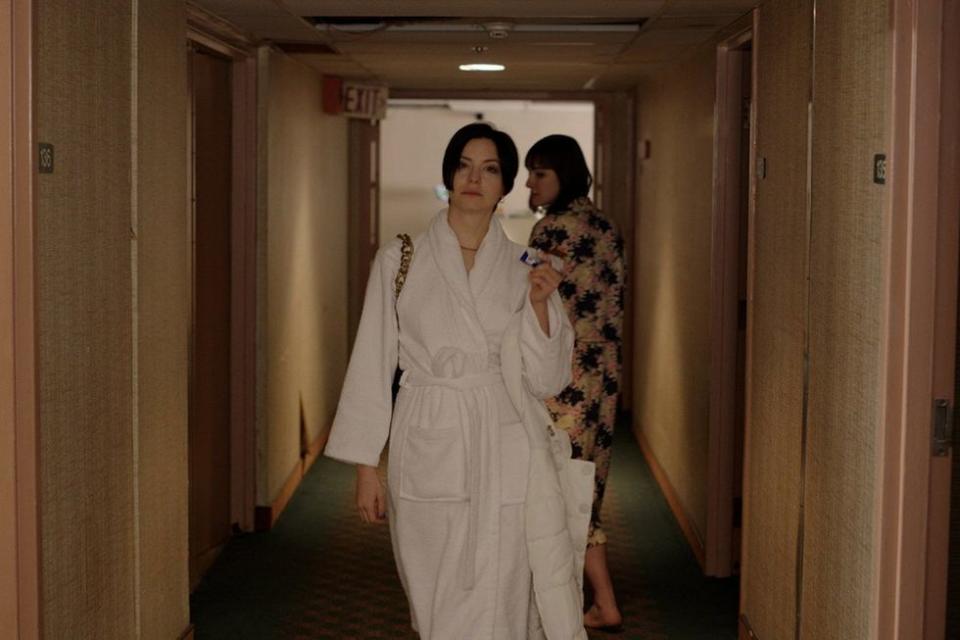 Annabelle Dexter-Jones and Hari Nef in Stewart Thorndike\u2019s BAD THINGS.