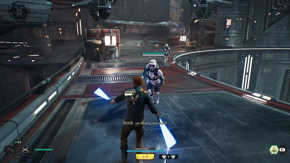 Star Wars Jedi Survivor Coruscant walkthrough fighting to Mantis