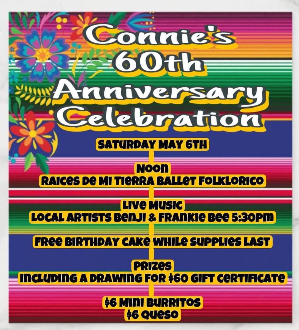 The lineup of Connie’s birthday celebration, scheduled for Saturday