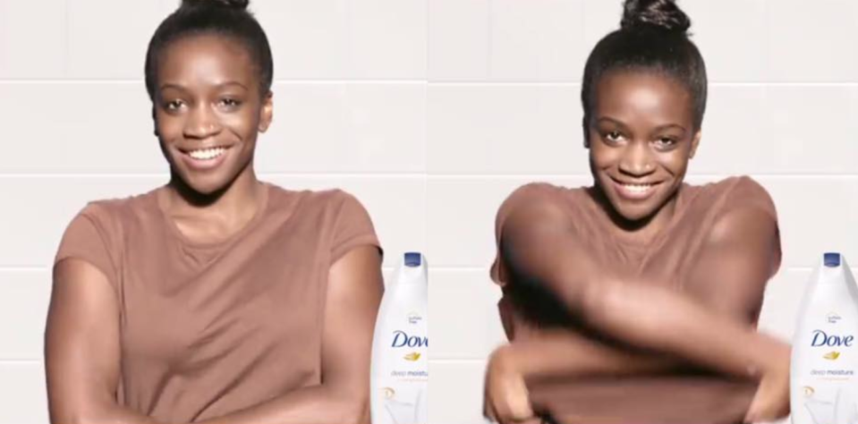 Dove has been criticised once again for a ‘racist’ advert [Photo: Facebook/naythemua]