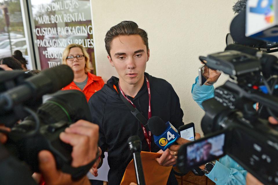 David Hogg, a survivor of the Parkland high-school shooting and a gun-control activist.