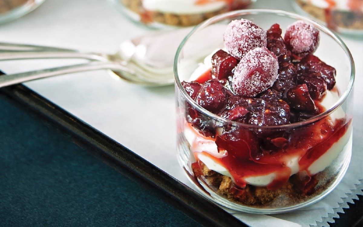 <p>Alison Ashton</p><p>These petite parfaits are easy to assemble and look spectacular.</p><p><strong>Get the recipe: </strong><a href="/608963/alison-ashton/mini-cranberry-cheesecake-parfaits/" data-ylk="slk:Mini Cranberry Cheesecake Parfaits;elm:context_link;itc:0;sec:content-canvas" class="link rapid-noclick-resp"><strong>Mini Cranberry Cheesecake Parfaits </strong></a></p>