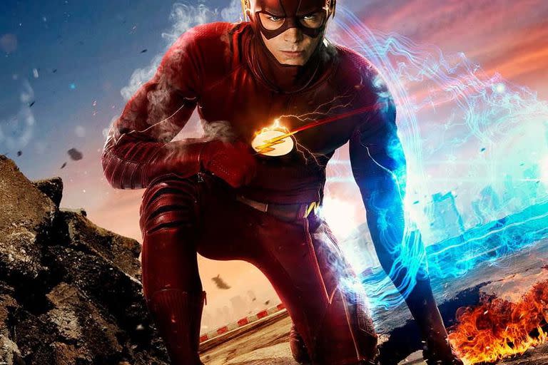 Grant Gustin como la versión televisiva de Flash