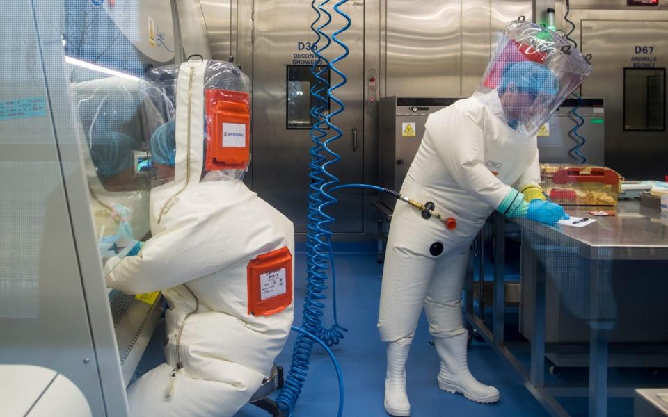 Inside the high security laboratory in Wuhan, China - the subject of many conspiracy theories  - AFP