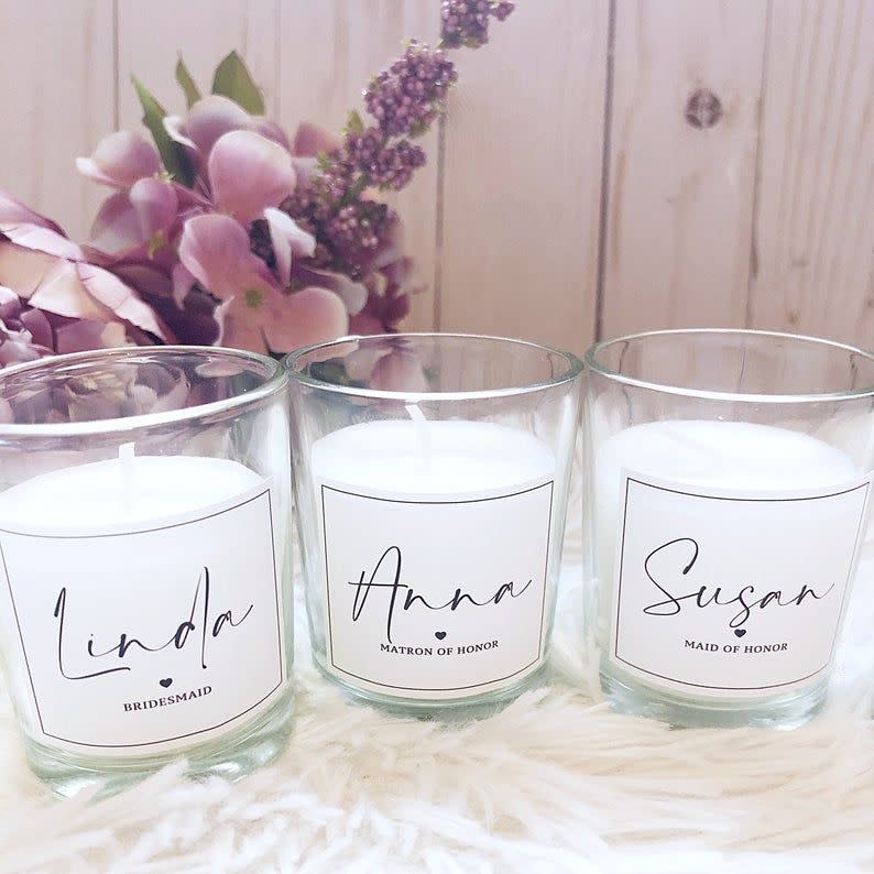 Personalized Unscented Candles