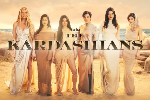 <p>Hulu/Youtube</p> Khloé, Kourtney and Kim Kardashian and Kris, Kendall and Kylie Jenner for season 5 of 'The Kardashians'