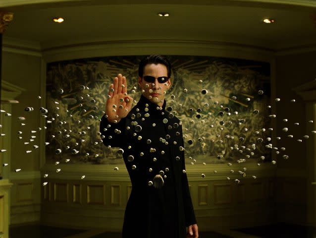 Warner Bros/Village Roadshow Pictures/Kobal/Shutterstock Keanu Reeves in <em>The Matrix Reloaded</em>, 2003