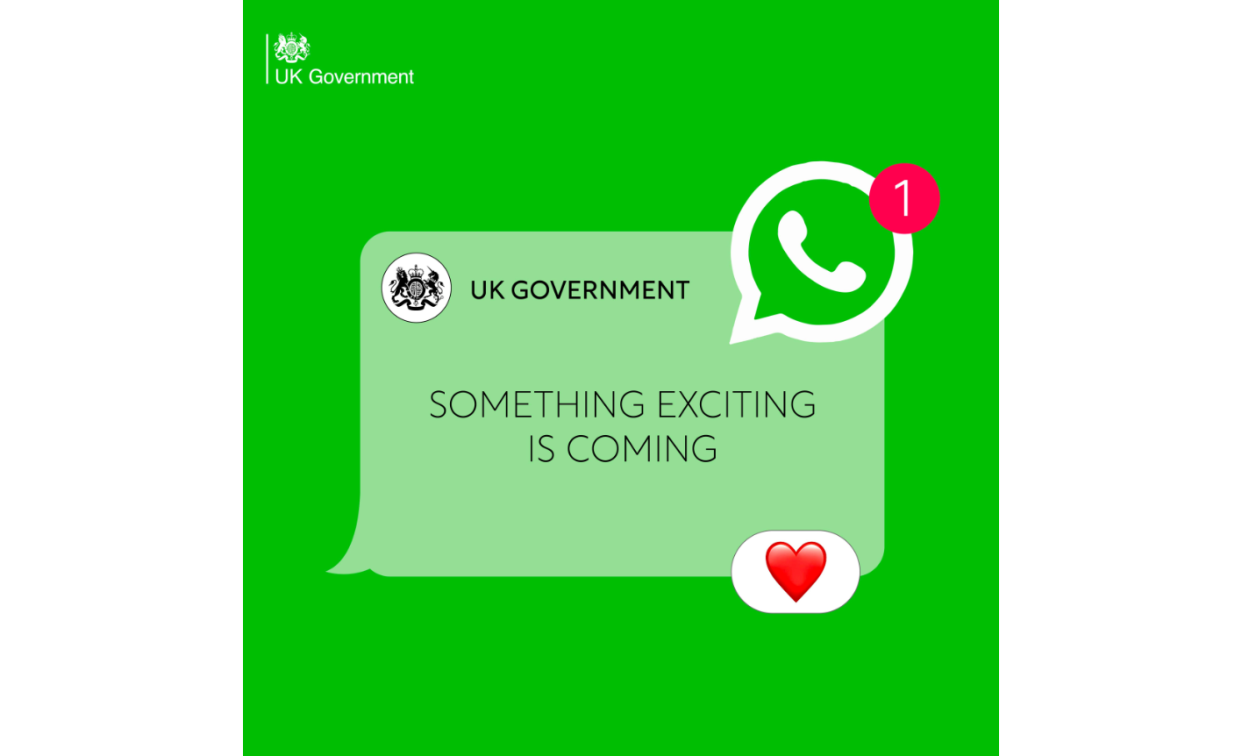 Le gouvernement britannique a lancé ce 22 janvier sa chaîne Whatsapp officielle.