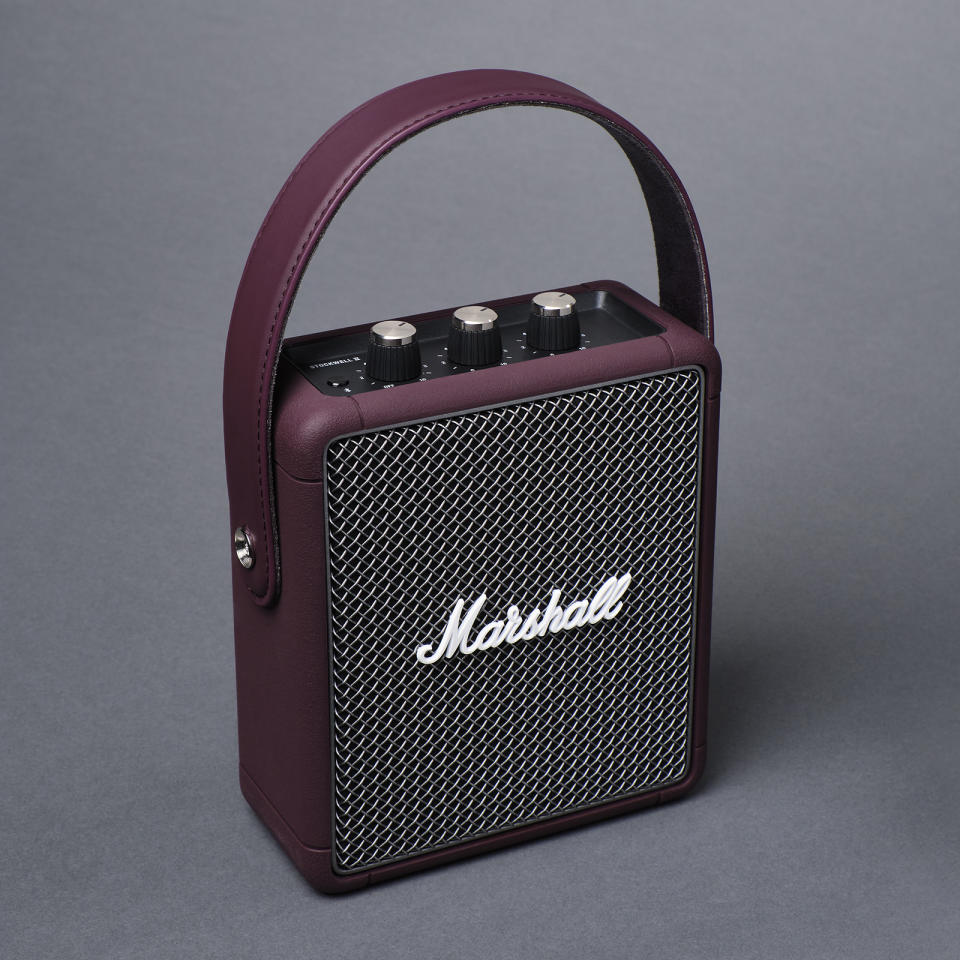 Lazada x Marshall limited- edition Stockwell II in Burgundy speakers. (PHOTO: Lazada)