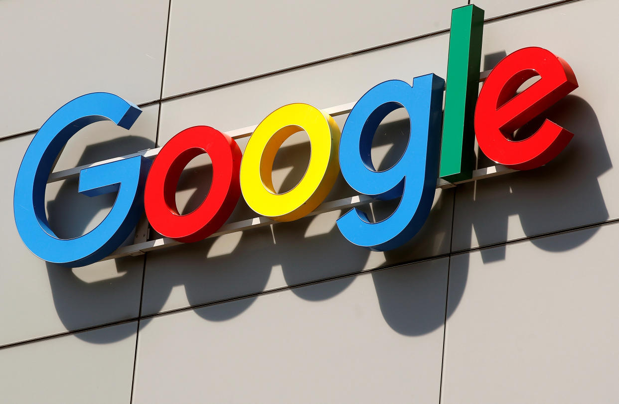 FILE PHOTO: A logo is pictured at Google’s European Engineering Center in Zurich, Switzerland July 19, 2018 REUTERS/Arnd Wiegmann/File Photo