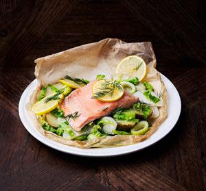 Goodfood and St. Lawerence Steelhead Trout-en-Papillote meal-kit.