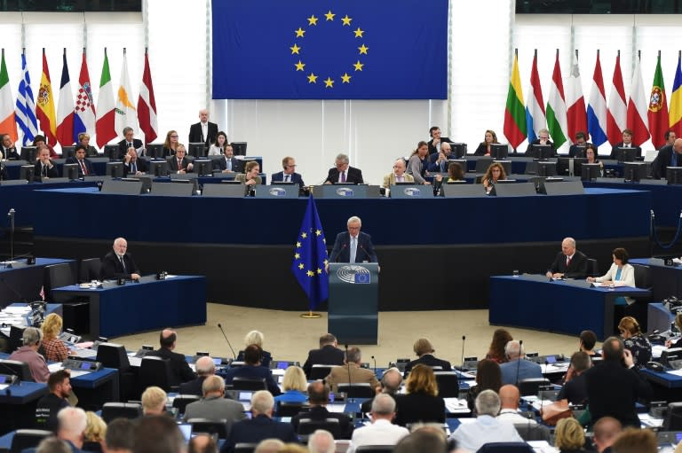 Juncker's speech was his last before he faces a populist challenge in May polls to elect new members of the European Parliament