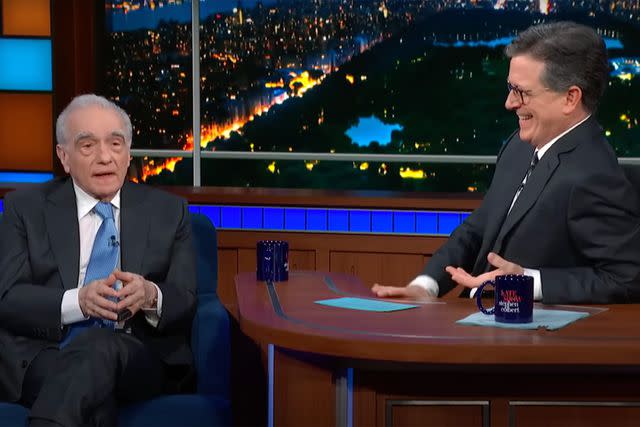 <p>The Late Show with Stephen Colbert/Youtube</p> (Left to right:) Martin Scorsese and Stephen Colbert on "The Late Show"
