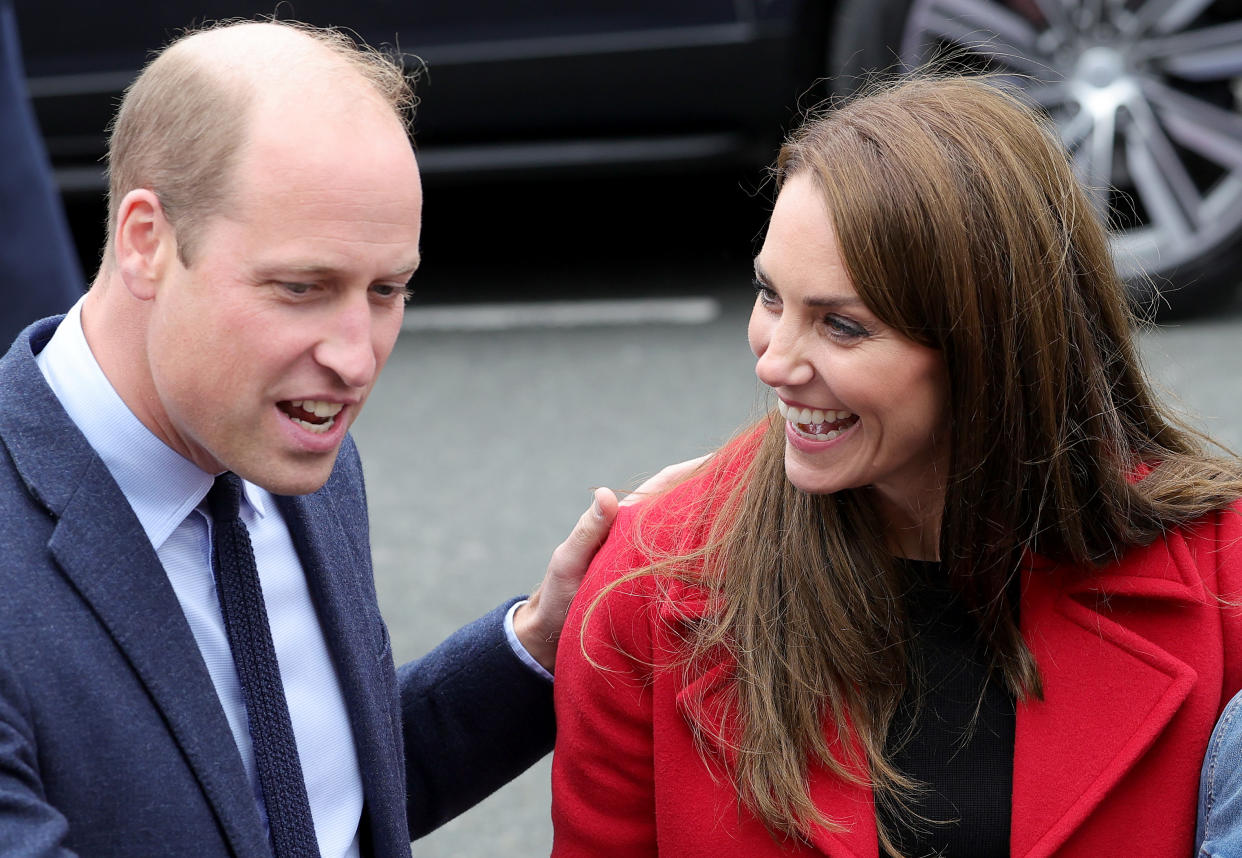 SWANSEA, WALES - SEPTEMBER 27: Catherine, Princess of Wales and Prince William, Prince of Wales arrive at St Thomas Church, which has been has been redeveloped to provide support to vulnerable people, during their visit to Wales on September 27, 2022 in Swansea, Wales. (Photo by Chris Jackson/Getty Images)