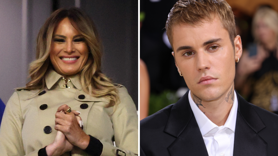 Melania Trump and Justin Bieber.