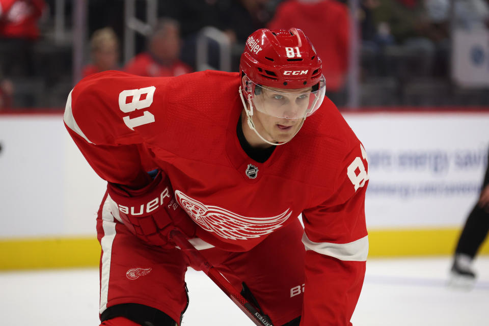 Dominik Kubalik #81of the Detroit Red Wings has fantasy value